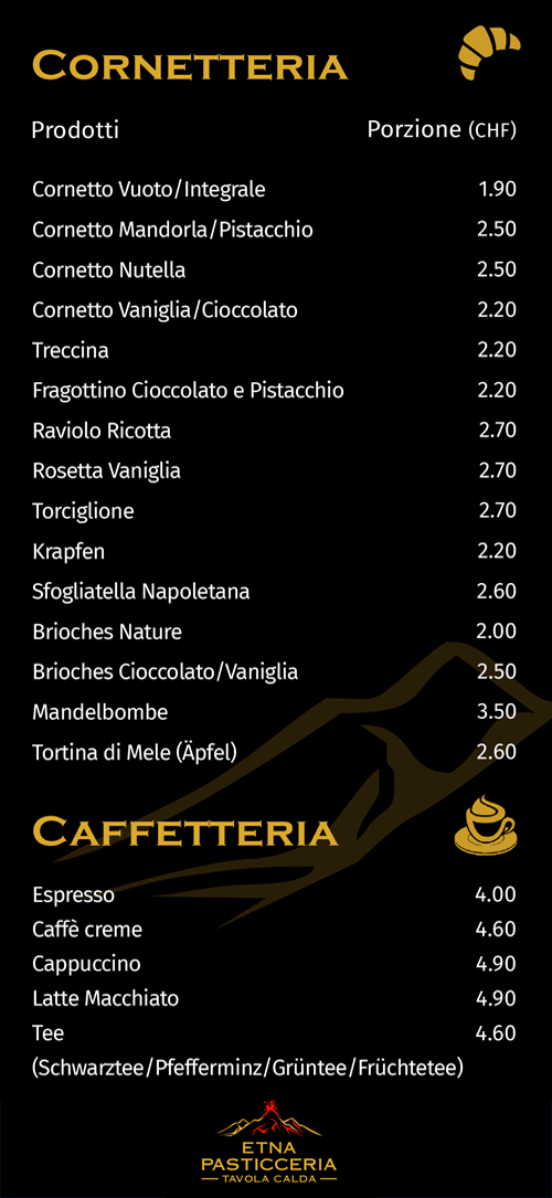 ETNA BAR Pasticceria Tavola Calda Etna